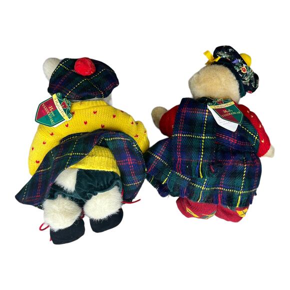 Muffy VanderBear Hoppy VanderHare Highland Fling Scottish Plush Bear Rabbit Vtg - Picture 5 of 8